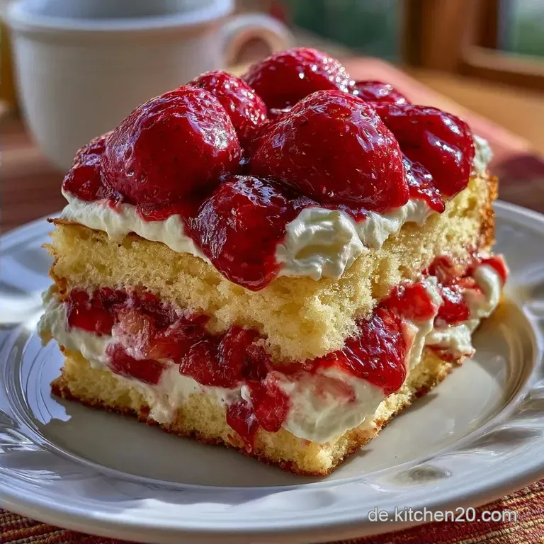 Erdbeertorte mit Biskuitboden mit Sahnef&uuml;llung