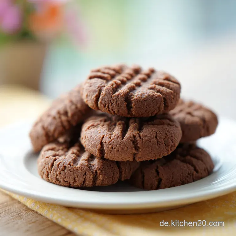 Stack of rich chocolate peanut butter cookies, some broken to show a soft interior with gooey melted chocolate chips.