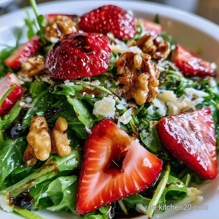 Erfrischender Erdbeer Rucola Salat