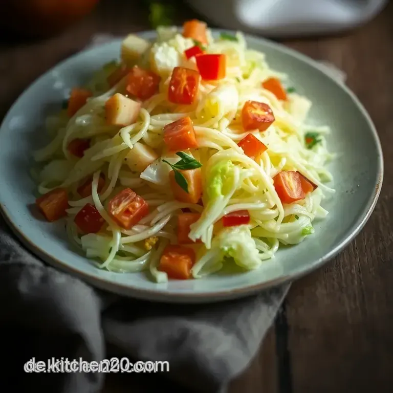 Frischer Spitzkohlsalat Mit Honig-Senf-Dressing presentation