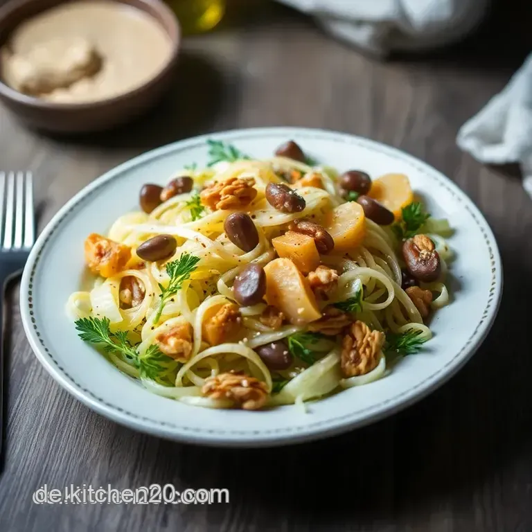 Frischer Staudensellerie-Salat Mit Senf-Vinaigrette presentation