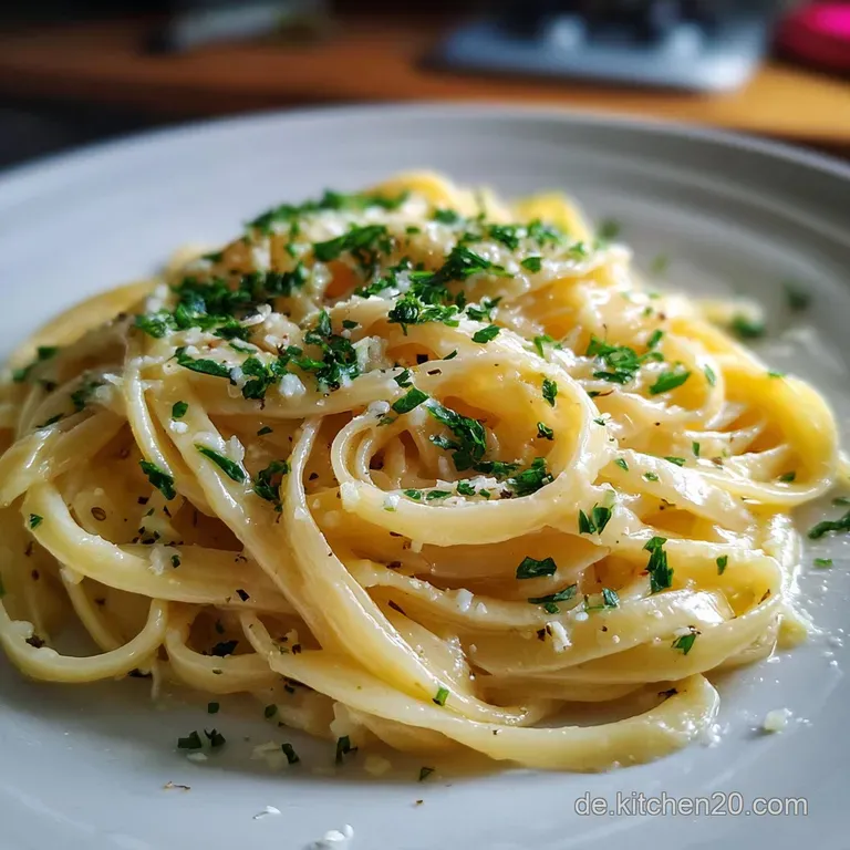 Elegant plate of pasta coated in a buttery sauce, garnished with fresh parsley and a sprinkle of red pepper flakes for vib...