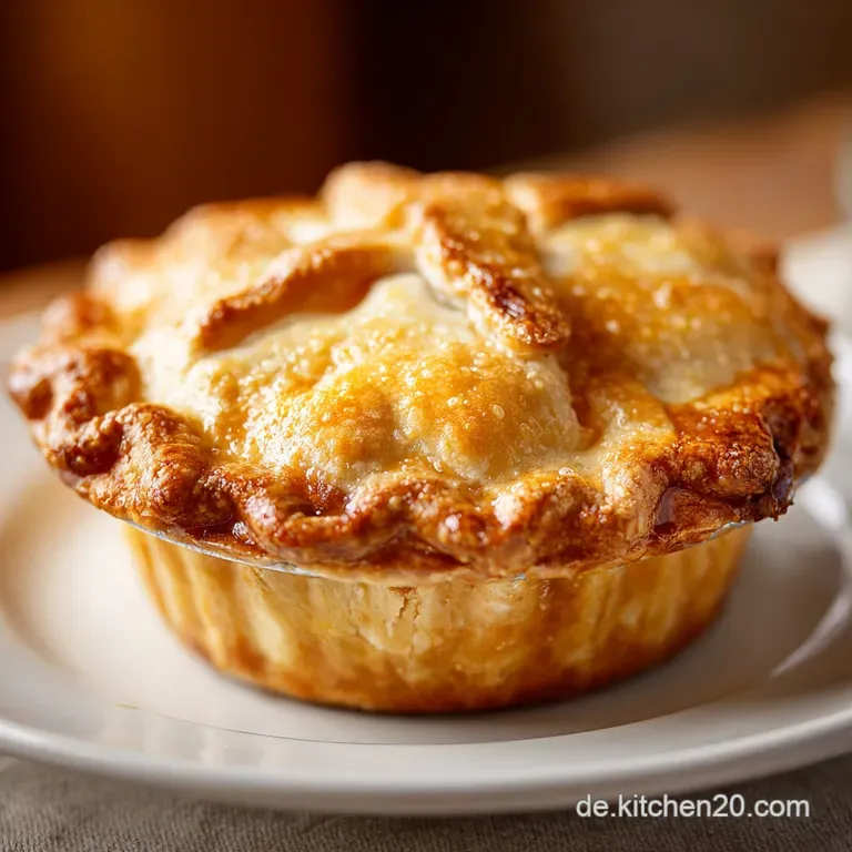 A generous slice of apple cake with a flaky crust, artfully placed on a white plate.