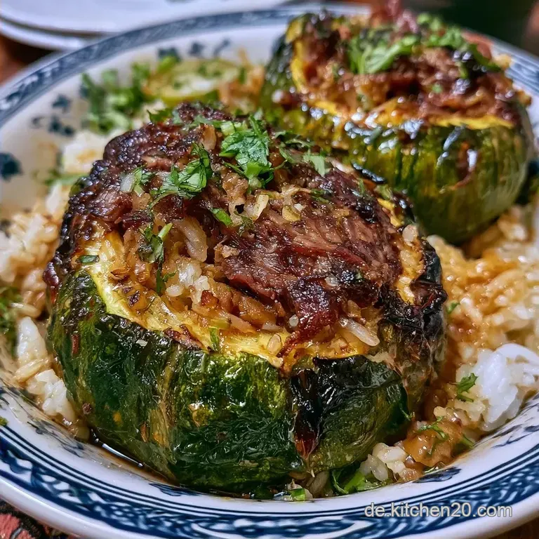 Saftige Gef&uuml;llte Runde Zucchini