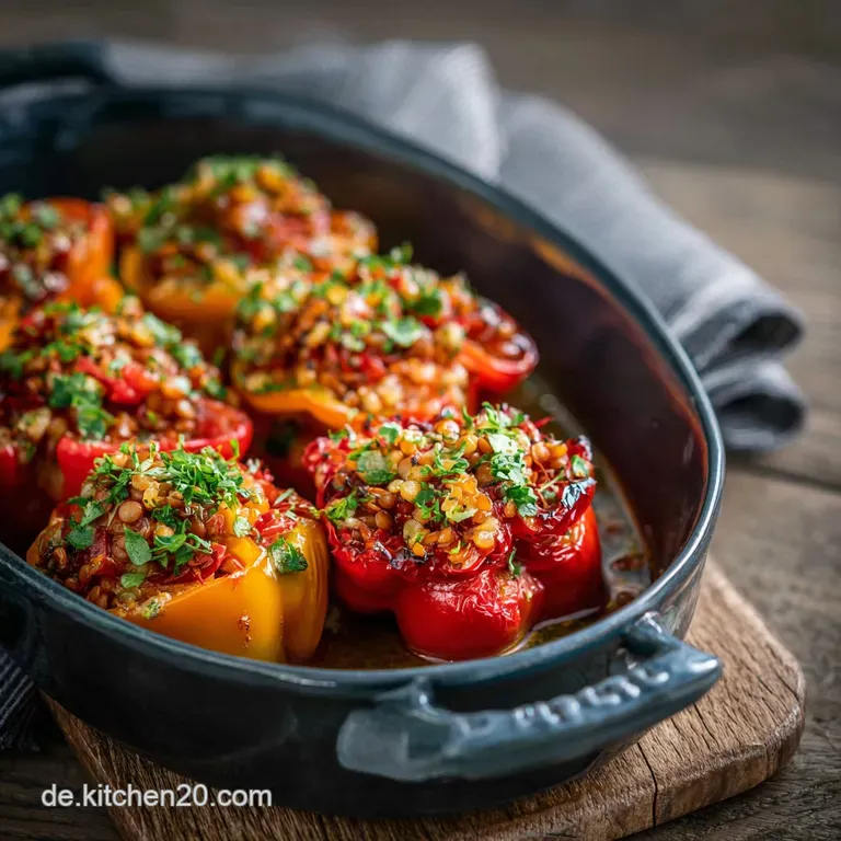 FeierabendKlassiker Mediterrane Spitzpaprika gef&uuml;llt mit roten Linsen