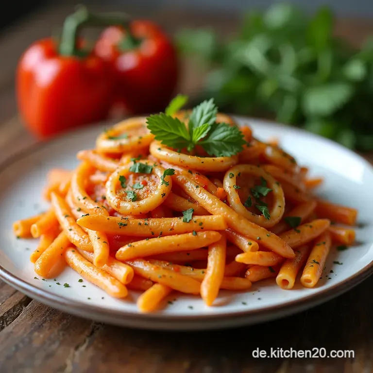 Gefüllte Spitzpaprika Rote Sonne HerzhaftVegetarisch mit Linsen