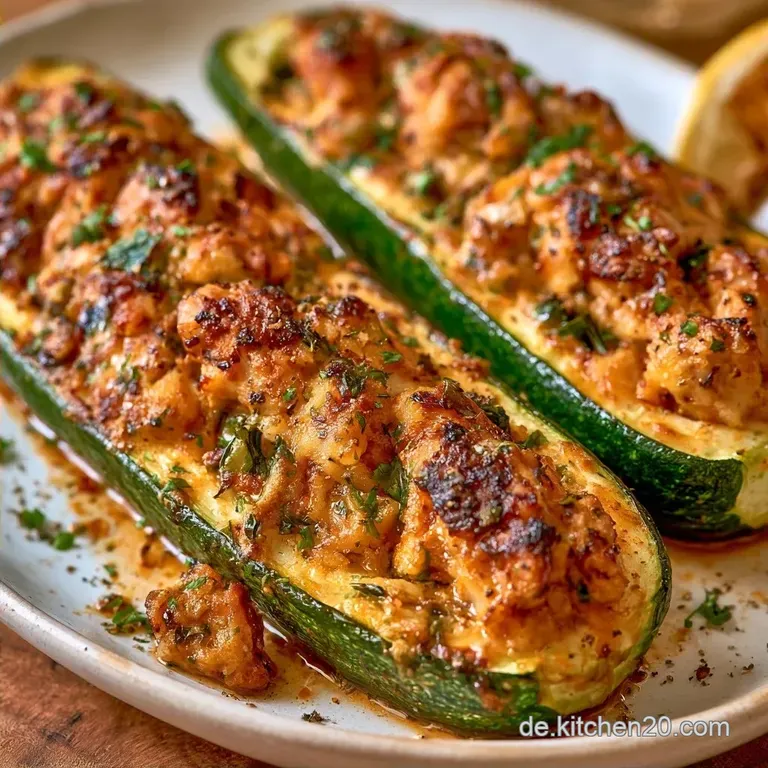 Gef&uuml;llte Zucchini mit Hackfleisch