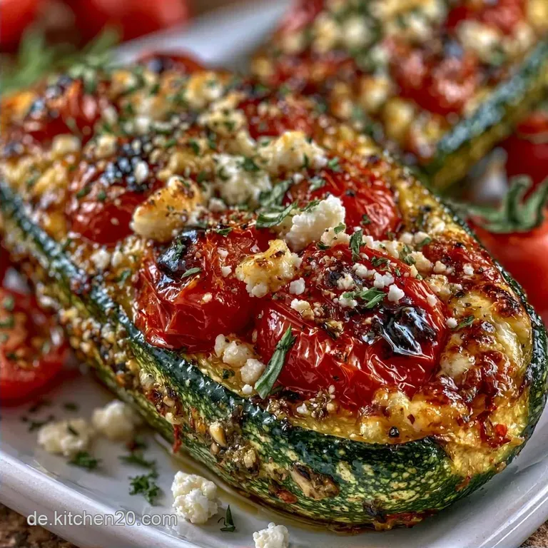 Mediterrane Zucchini mit Tomaten und Feta