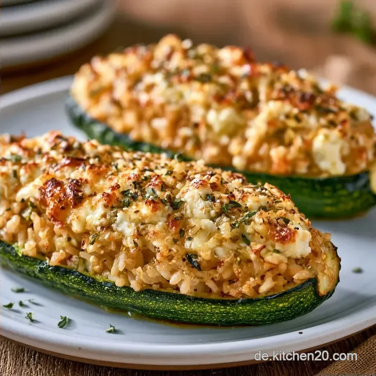 Gef&uuml;llte Zucchini mit Feta in 45 Minuten