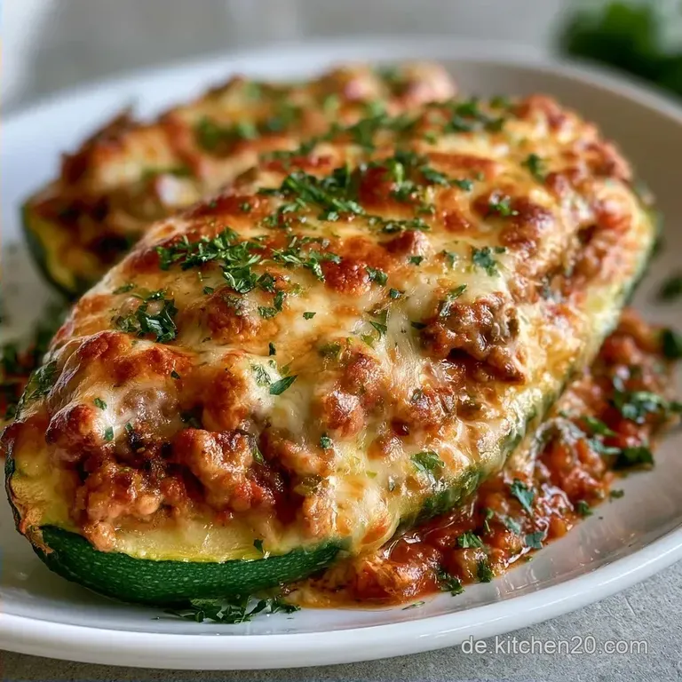 &Uuml;berbackene Zucchini Mit Hackfleisch Und K&auml;se