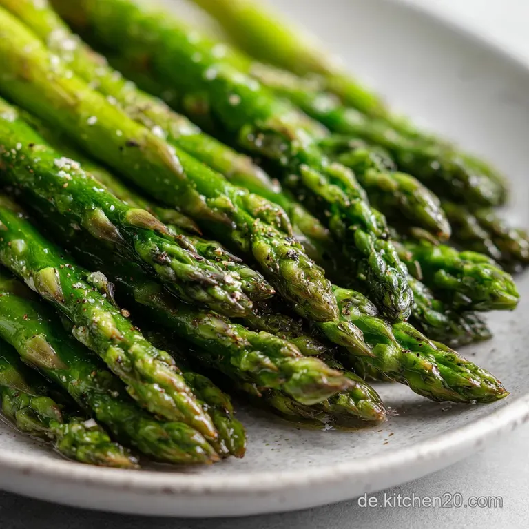 Elegant serving of steamed asparagus: vibrant green spears drizzled with hollandaise sauce, alongside lemon wedges & parsl...