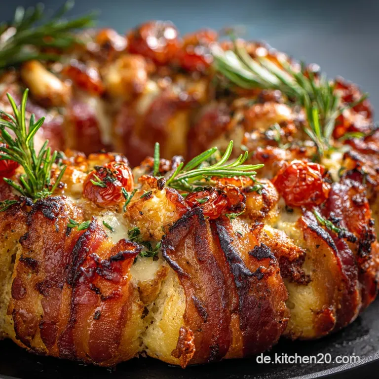 GemseBaconRing: Der Herzhafte Keto-Kranz mit Gem&uuml;sef&uuml;llung