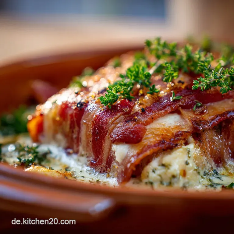 Gemserolle vom Wild Z&uuml;nftig gef&uuml;llt mit K&auml;se Speck und Waldpilzen