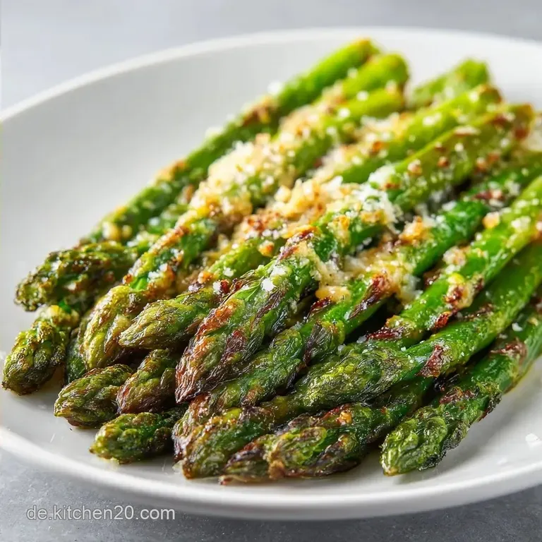Ger&ouml;steter Gr&uuml;ner Spargel: Knusprig mit Parmesan