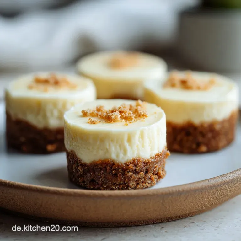 Gesunde K&auml;sekuchen Happen: Samtig und Cremig