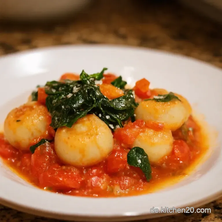 Gnocchipfanne Mit Spinat Tomaten Und Sahne presentation