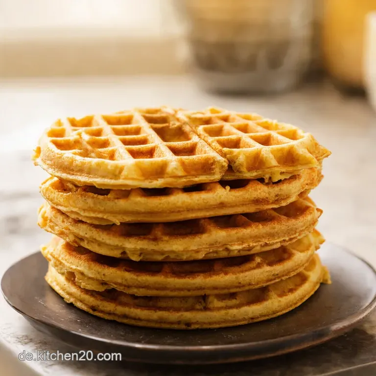 Goldbraune Veganwaffelgl&uuml;ckseligkeit presentation
