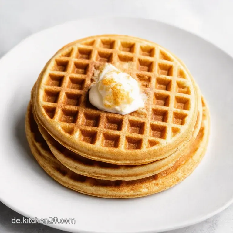 Goldbraune VeganWaffelGl&uuml;ckseligkeit