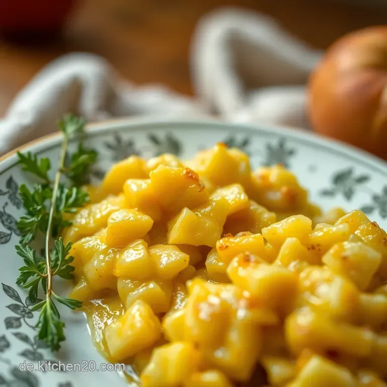 Goldbrauner Glücksmoment Herzhafter BlumenkohlKäseAuflauf presentation