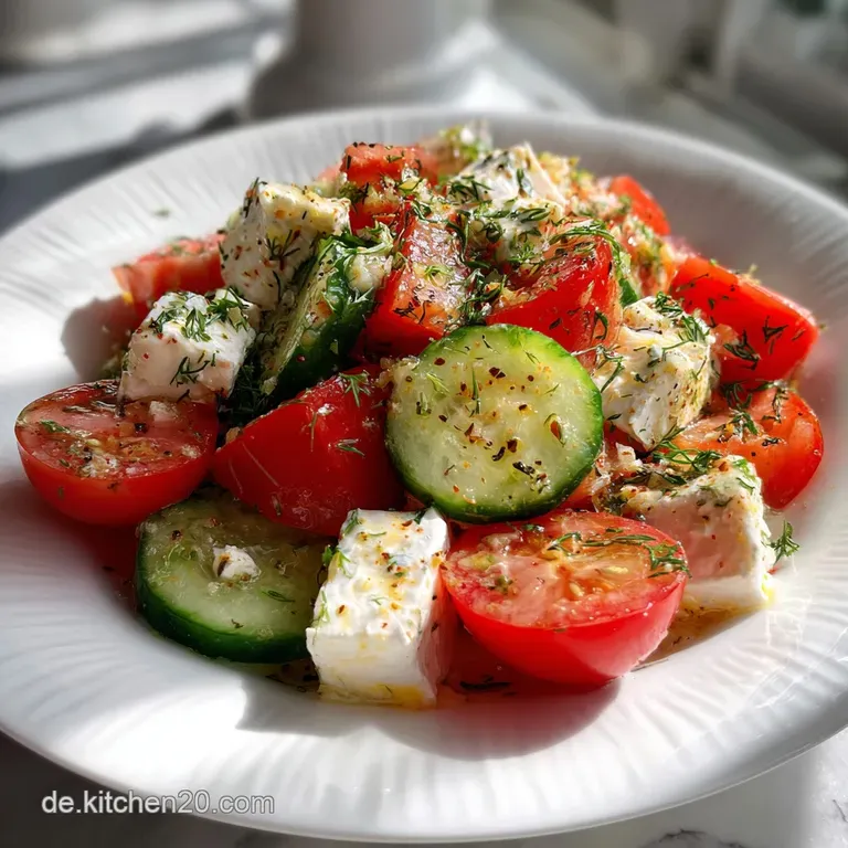 GurkenTomatenSalat mit Feta: Saftig in 15 Min.