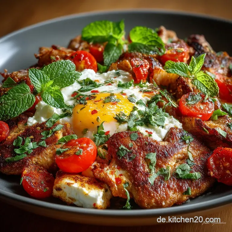 GyrosOmelette mit Schafskäse BlitzRezept für Low Carb Abendessen