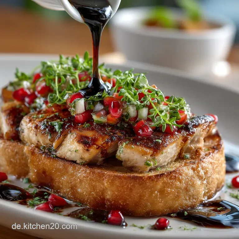 Mediterrane HähnchenBruschetta mit Balsamico Saftig schnell herzhaft