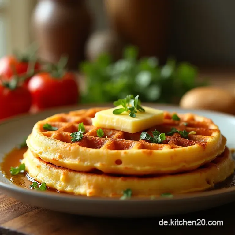 Omas Beste Luftigw&uuml;rzige Herzhafte K&auml;sewaffeln presentation