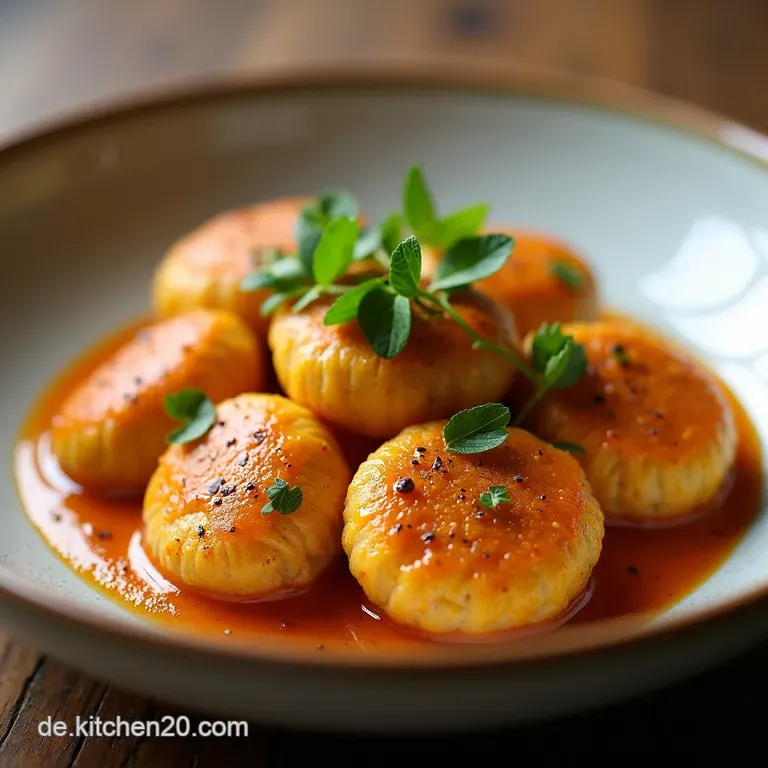 Herzhafte Linsenbällchen in Cremiger CurryKokosSauce