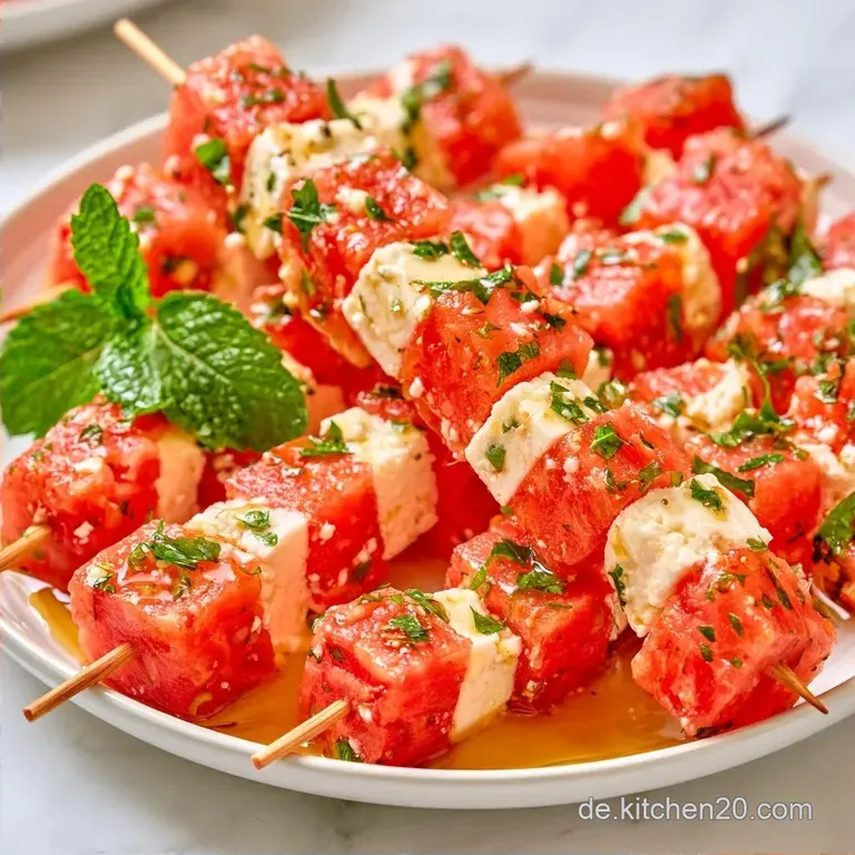 Herzhafte Melonen-Spie&szlig;e mit Feta und Minze