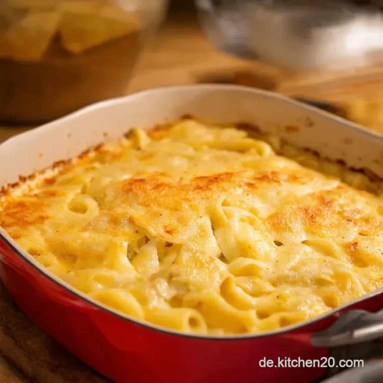 Herzhafter Nudel Schinken Gratin Mit K&auml;se presentation