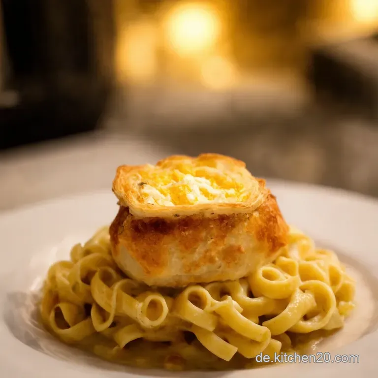 Herzhafter Nudelauflauf Mit K&auml;sekruste presentation
