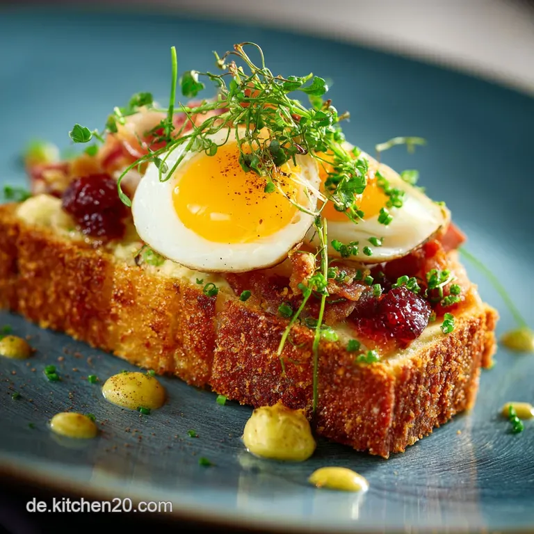 Herzhaftes EiK&auml;seToast mit Schnittlauch SenfNote