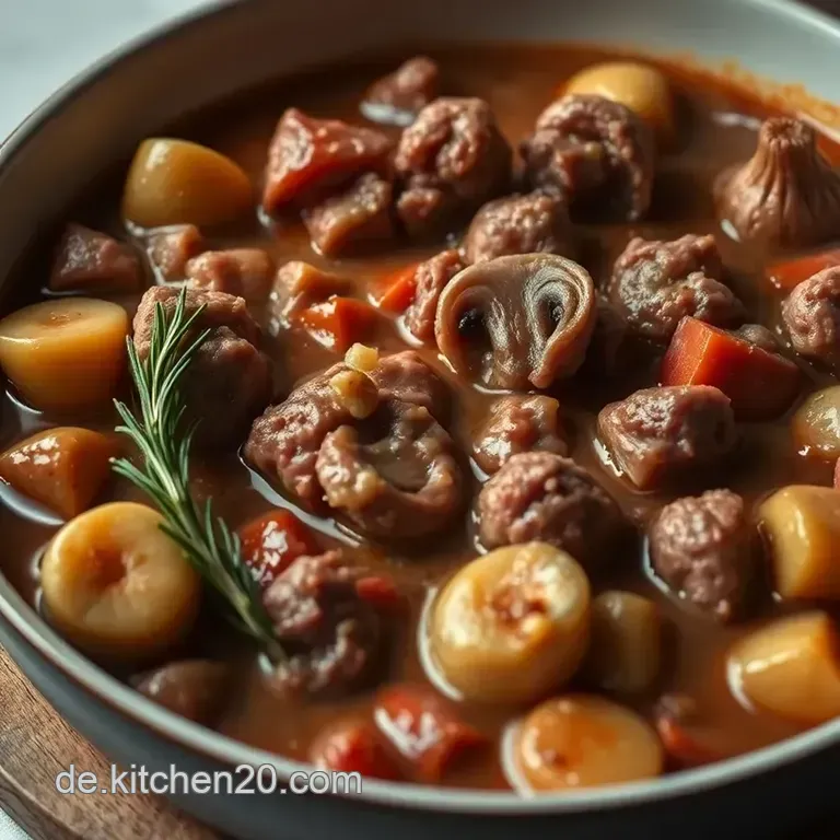 Herzhaftes Hirschgulasch Mit Rotwein Und Kr&auml;utern presentation
