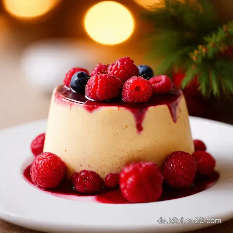 Himmlischer Zuckerfreier Vanillepudding mit Beeren presentation