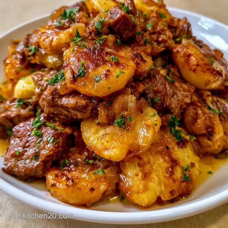 Kartoffelauflauf mit Fleisch aus dem Dutch Oven