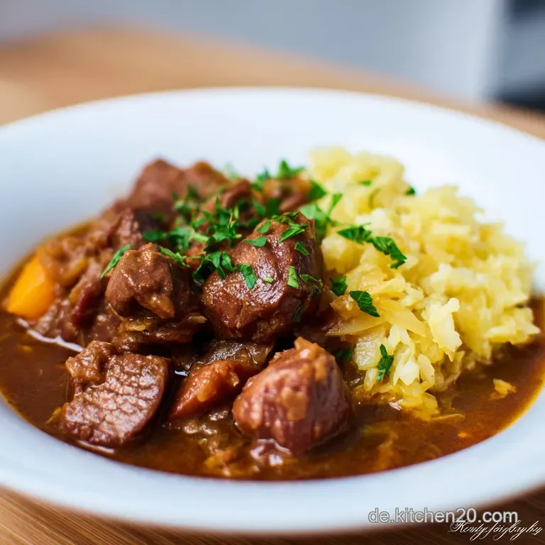 Kasslergulasch mit Wei&szlig;kohl: Das einfache Rezept