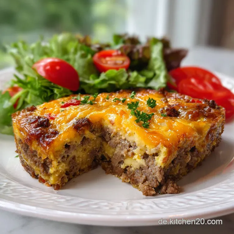 Keto CheeseburgerQuiche: Der herzhafte Low-Carb Klassiker