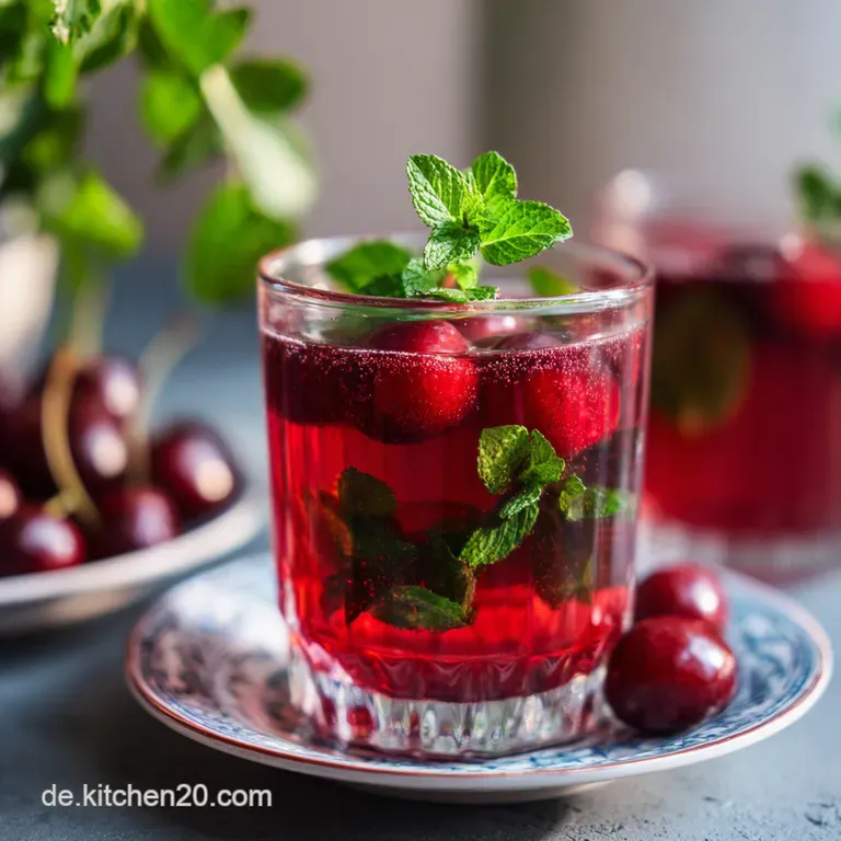 Kirsch-Minz-Limonade: Erfrischend und Herb