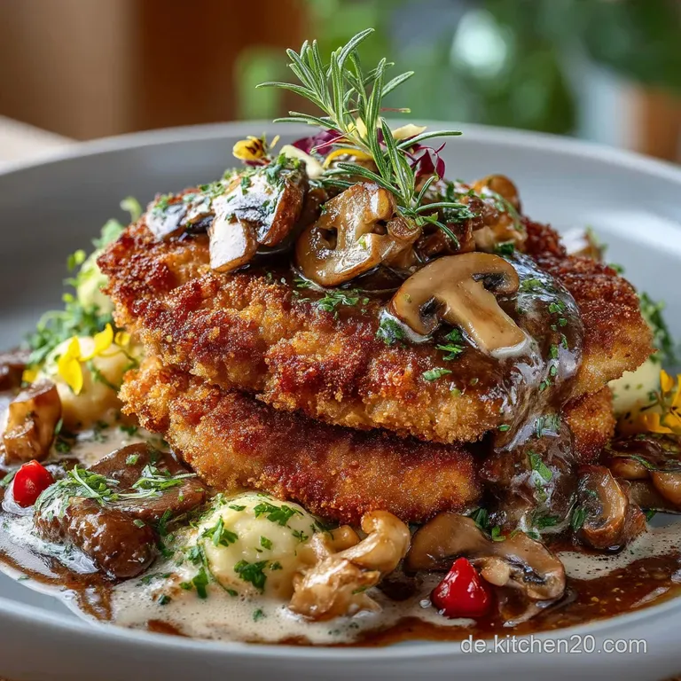 Wild Und W&uuml;rzig Das Klassische J&auml;gerschnitzel Mit Selbstgemachter Pilzrahmso&szlig;e presentation