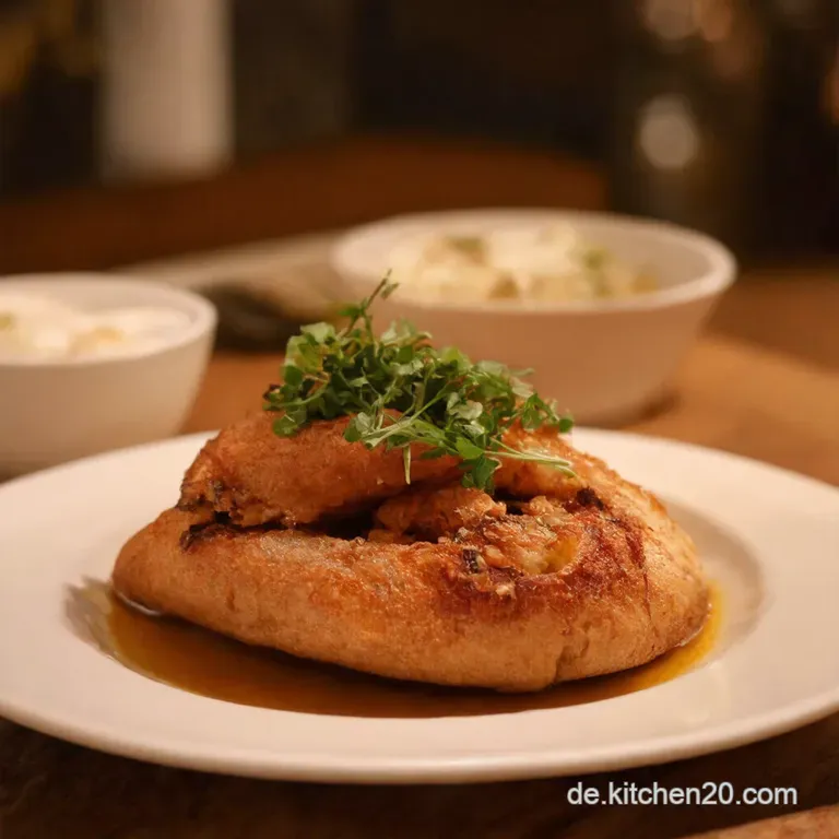 Knusprige Biergarten-H&uuml;hnerkeulen Mit Rosmarin-Kartoffeln presentation