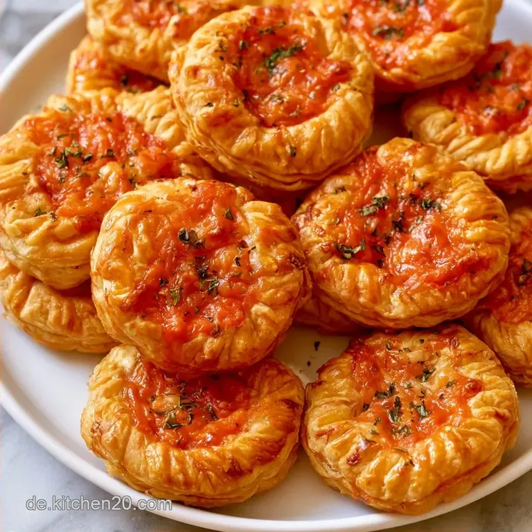 Knusprige Kleine Bl&auml;tterteig Pizzen