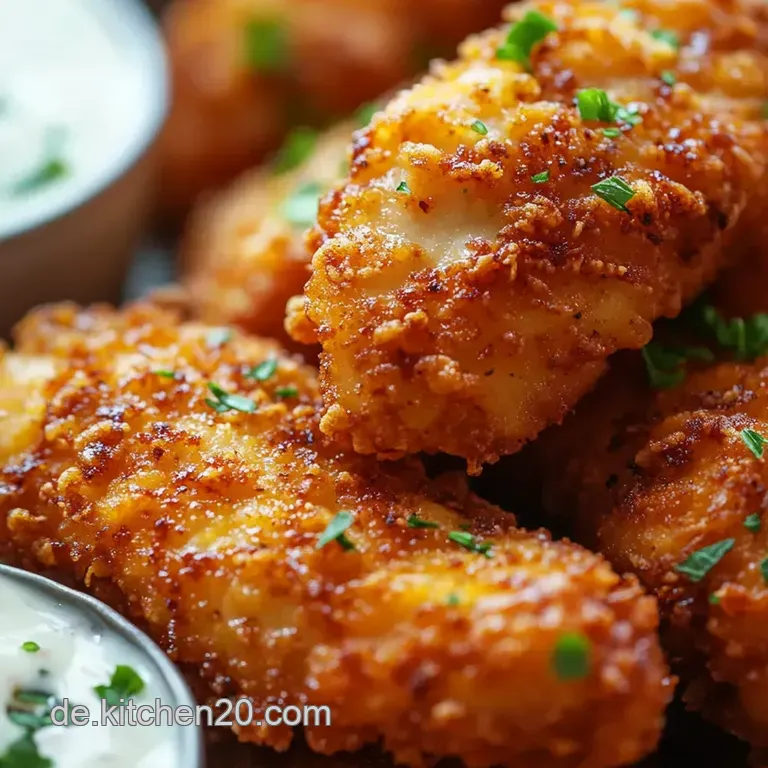 Knusprige Chicken Tenders Mit Honig-Senf Dip presentation
