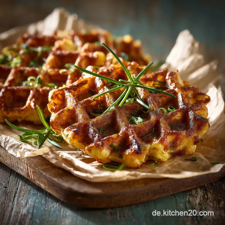 Knusprige Kartoffelwaffeln Mit Schnittlauch presentation