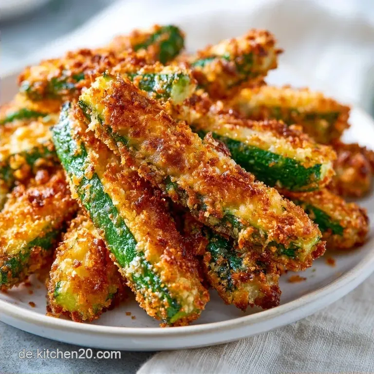 Knusprige Zucchini Pommes mit Parmesan