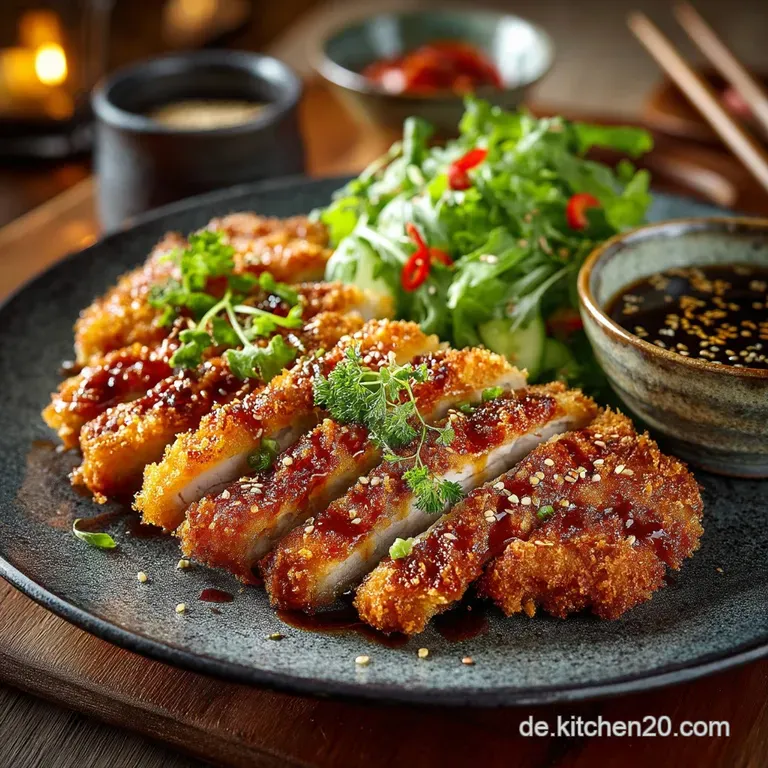 Knuspriges Hähnchen Katsu Das Japanische Schnitzel mit PankoGarantie presentation
