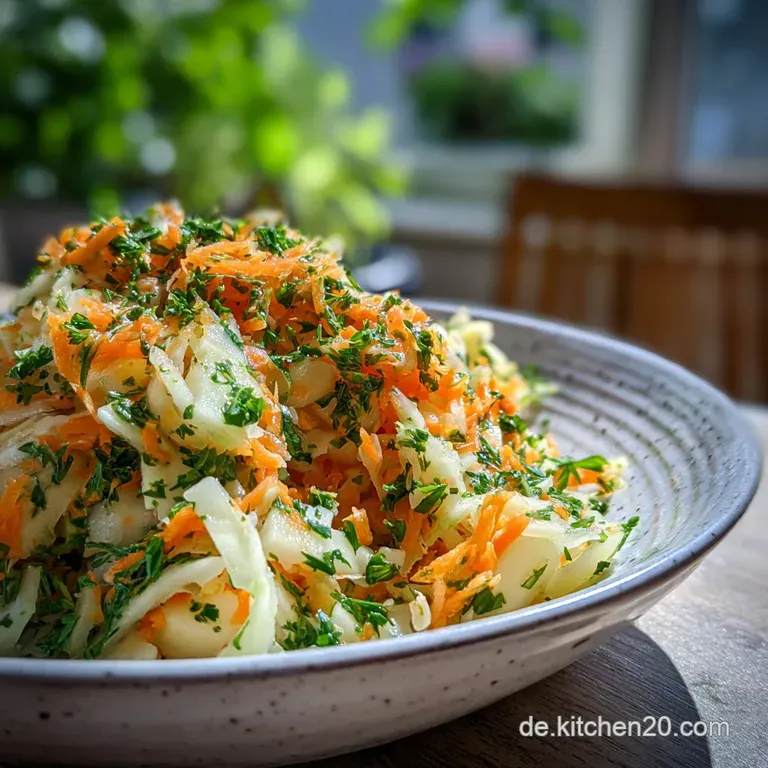Kohlrabi Karotten Salat mit Kr&auml;utern