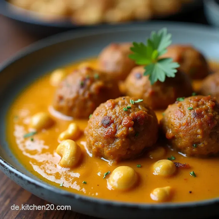 Malai Kofta Rezept Cremige Bällchen wie im Palast Der Sultan auf dem Teller Himmlische Malai Kofta in cremiger CashewSauce