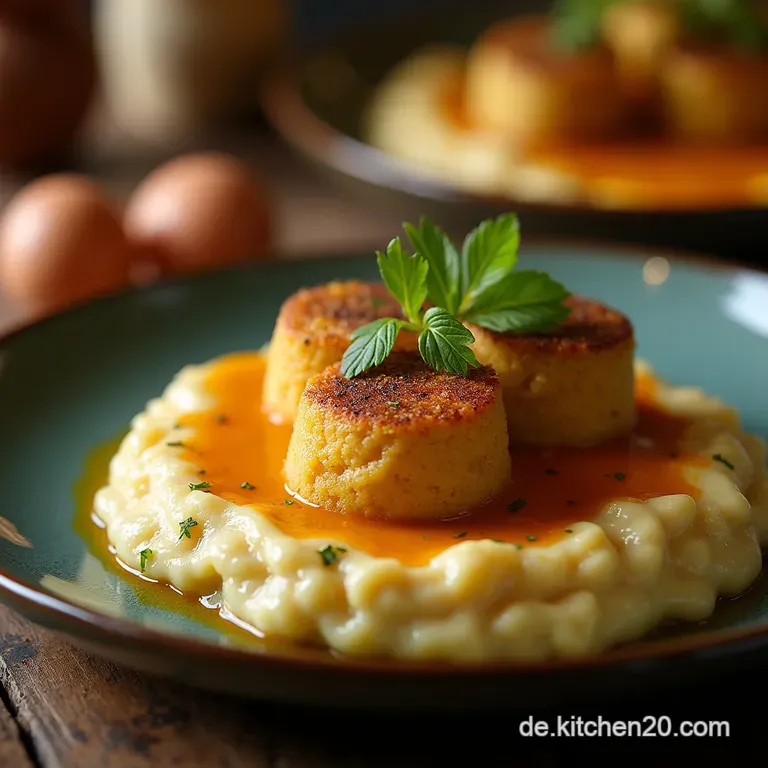 K&ouml;nigsmalaikofta Seidige Cashewsauce Trifft Auf Ricottamandelkl&ouml;&szlig;e presentation