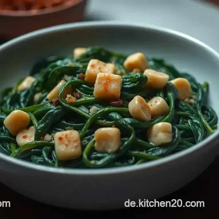 K&ouml;stlicher Rahmspinat mit Knoblauch und Muskatnuss