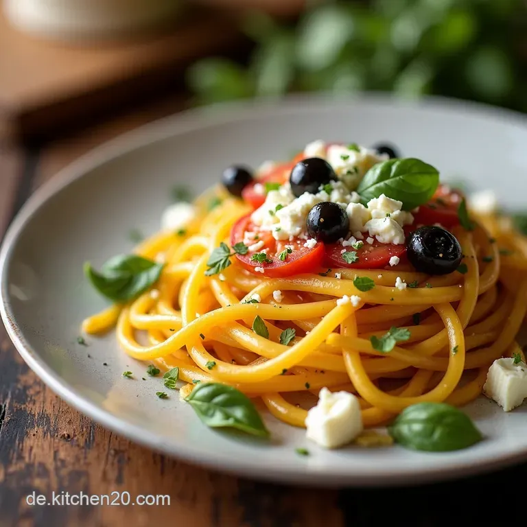 Kritharaki One Pot Griechische Nudeln mit cremigem Feta